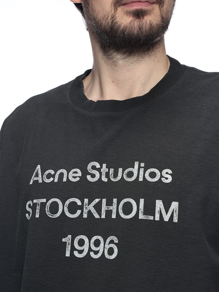 Acne Studios (アクネストゥディオズ) メンズ Tシャツ 長袖 ロゴ 