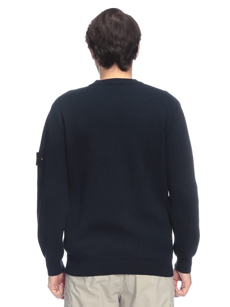STONE ISLAND (ストーンアイランド) メンズ ニット 長袖 袖ロゴ クルー 