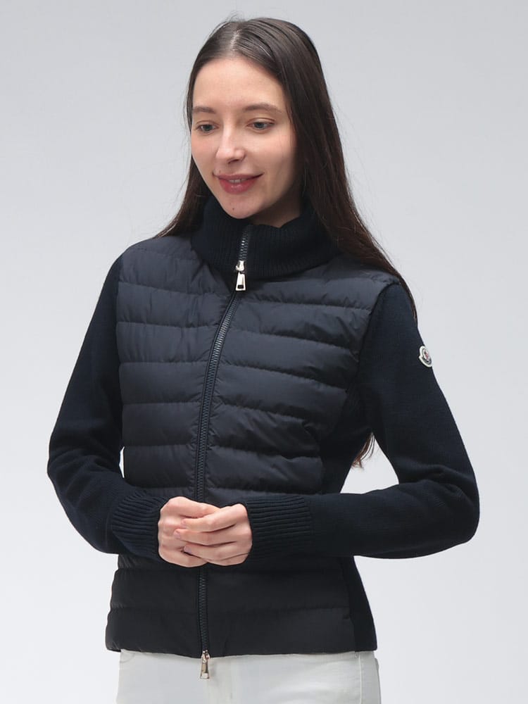 MONCLER (モンクレール) レディース ダウンジャケット ロゴ フロント 