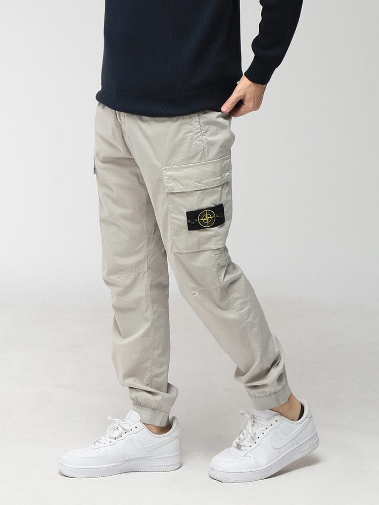 STONE ISLAND (ストーンアイランド) メンズ カーゴパンツ ロゴ ポケット カーゴ パンツ SI3100031S0003