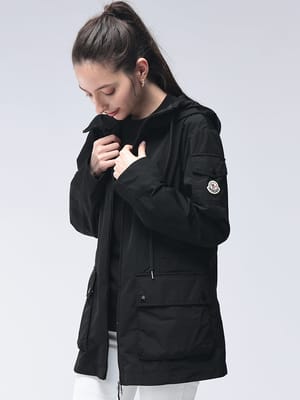 MONCLER (モンクレール) レディース ジャケット ロゴ フード フルジップ ブルゾン LEANDRO レアンドロ MCLLEANDRO6