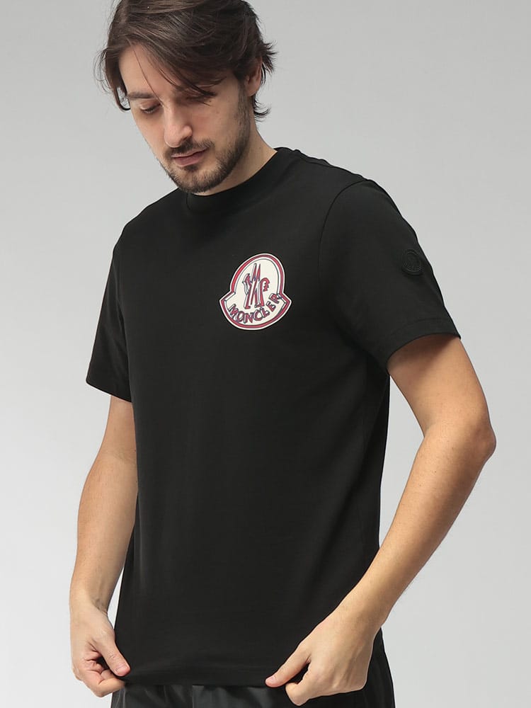 MONCLER (モンクレール) メンズ Tシャツ 半袖 ワッペンプリント クルー 