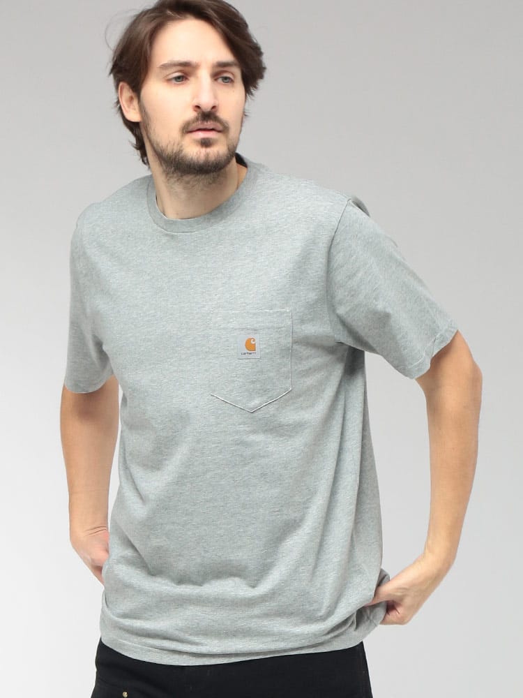 carhartt WIP (カーハートワークインプログレス) メンズ Tシャツ 半袖 ワンポイント ポケット クルーネック カットソー POCKET CARI030434