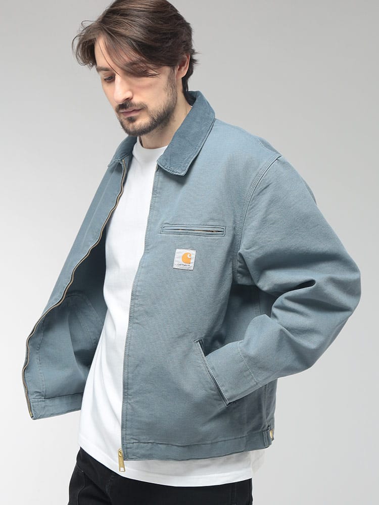 carhartt WIP (カーハートワークインプログレス) メンズ ジャケット 襟切り替え フルジップ デニム ブルゾン CARI034819