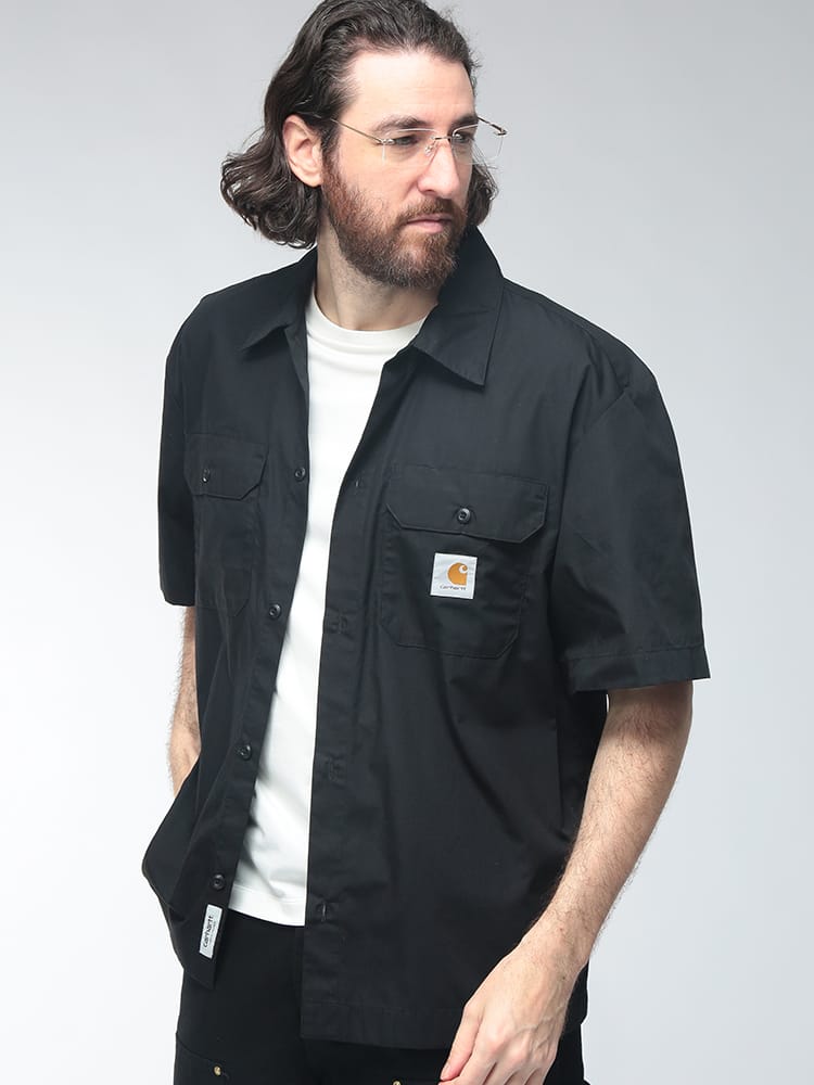 Carhartt WIP (カーハートワークインプログレス) メンズ シャツ 半袖 クラフトシャツ ワークシャツ 無地 CARI035232