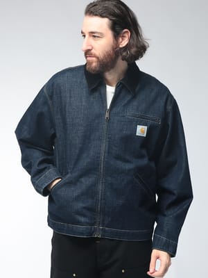 Carhartt WIP (カーハートワークインプログレス) メンズ ジャケット デニム フルジップ ブルゾン OG DETROIT JACKET CARI036593