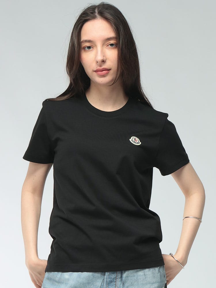 MONCLER (モンクレール) レディース Tシャツ 半袖 ワンポイント クルーネック カットソー MCL8C0005489B8U