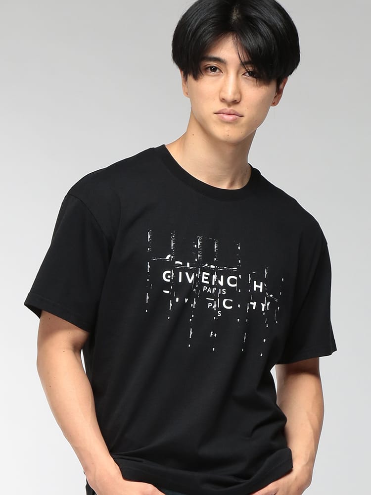 GIVENCHY (ジバンシィ) メンズ Ｔシャツ 半袖 フォトグラフィックネガ クルーネック ショートスリーブ カットソー GVBM71NK3YU9
