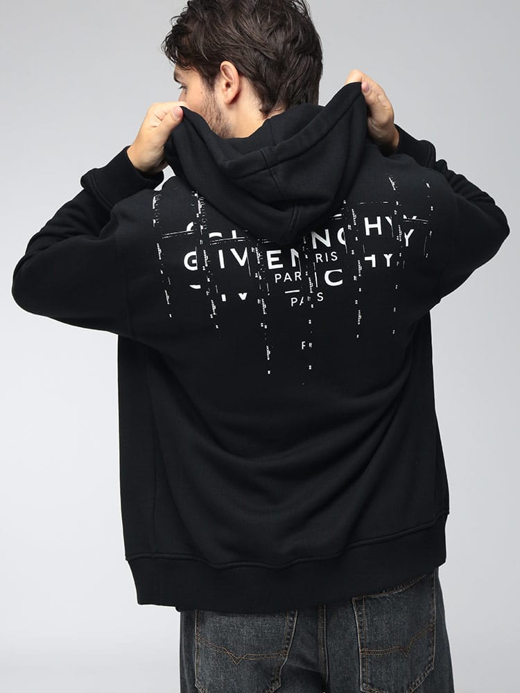 GIVENCHY (ジバンシィ) メンズ パーカー フォトグラフィックネガ プリント フルジップ スウェット パーカー GVBMJ0NJ3YU8