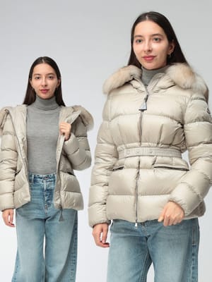 MONCLER (モンクレール) レディース ダウンジャケット レギュラーフィット ヘアシープスキン ロングセゾン ショートダウン BOED MCLBOED6