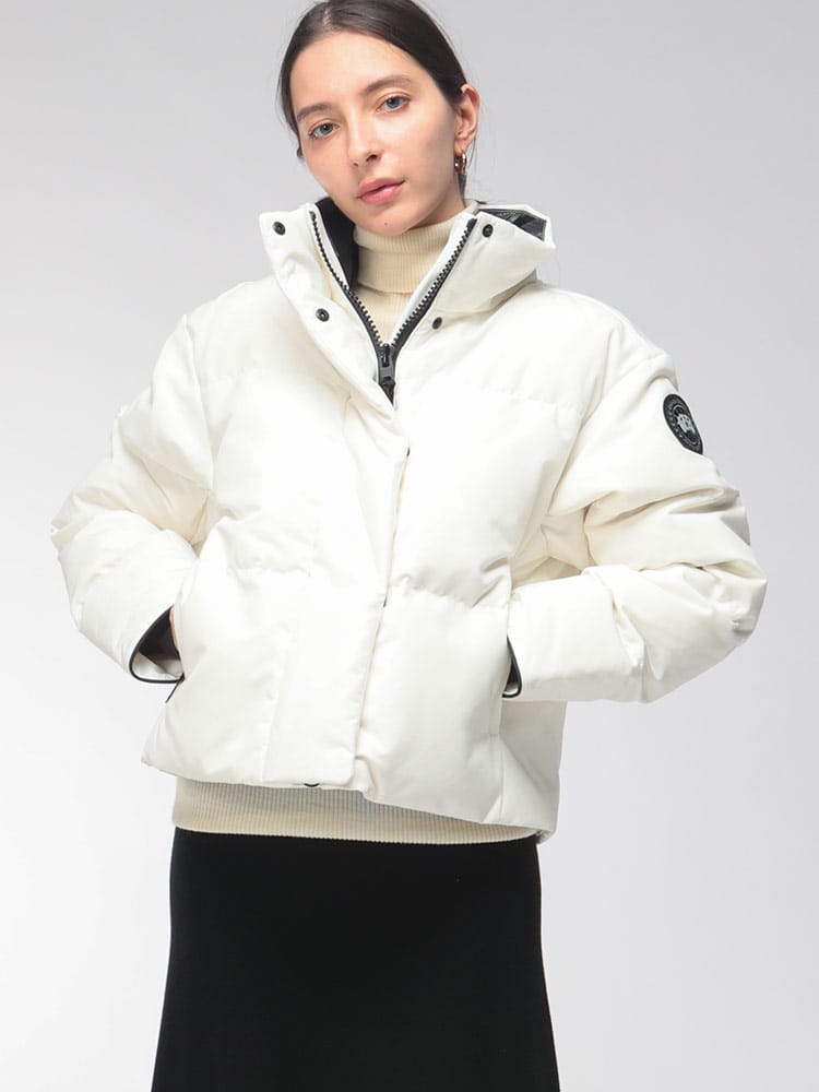 CANADA GOOSE (カナダグース) レディース ダウン ジャケット GRANDVIEW グランビュー ブラックディスク クロップド ブルゾン CGL2266WB