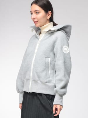 CANADA GOOSE (カナダグース) レディース フリースジャケット CHILLIWACK チリワック カインド ホワイトディスク フリース ボンバーブルゾン CGL7102WW