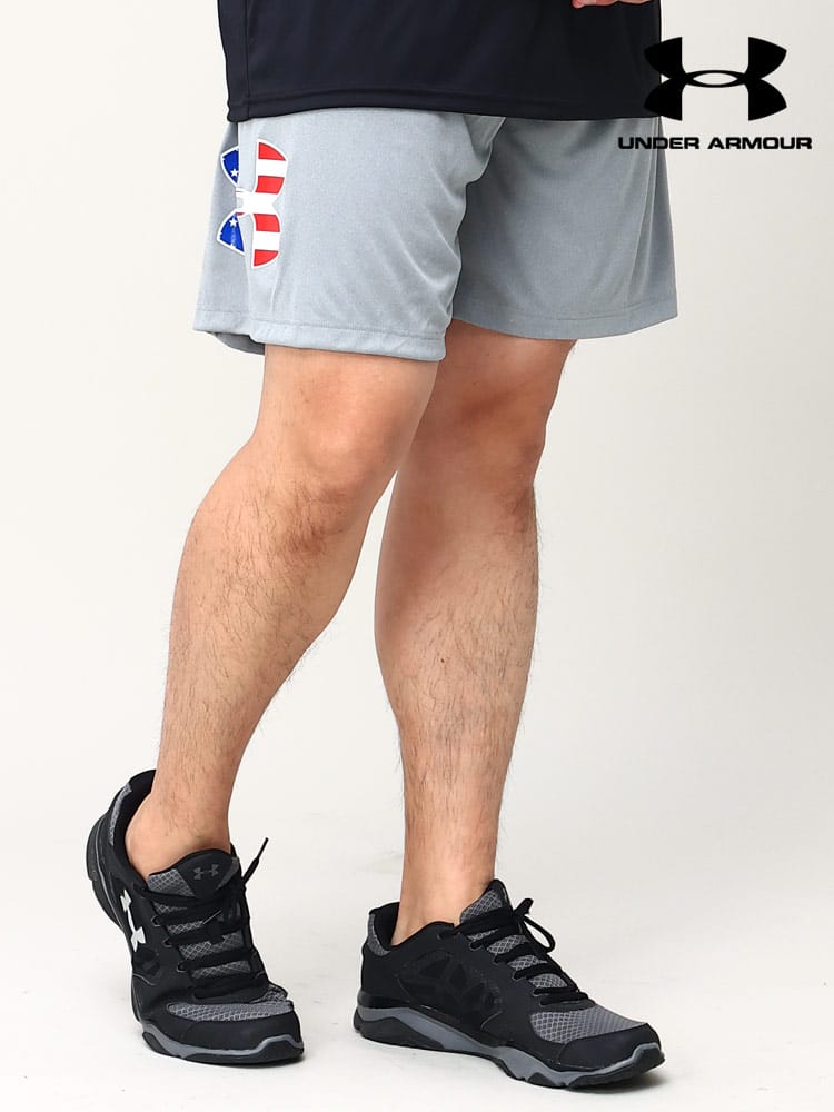 大きいサイズ メンズ UNDER ARMOUR (アンダーアーマー) USA規格 LOOSE ロゴプリント ショートパンツ FREEDOM TECH BFL SHORTS
