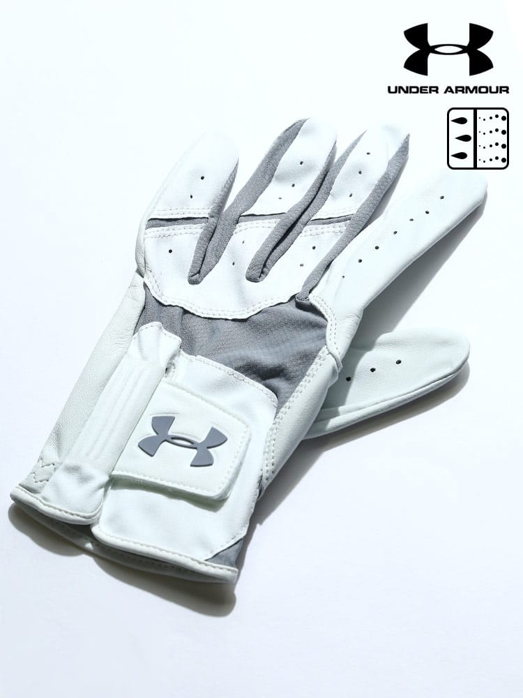大きいサイズ メンズ UNDER ARMOUR (アンダーアーマー) USA規格 レザー ゴルフ グローブ ISO CHILL GOLF GLOVE LH