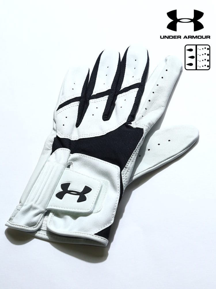 大きいサイズ メンズ UNDER ARMOUR (アンダーアーマー) USA規格 レザー ゴルフ グローブ ISO CHILL GOLF GLOVE LH