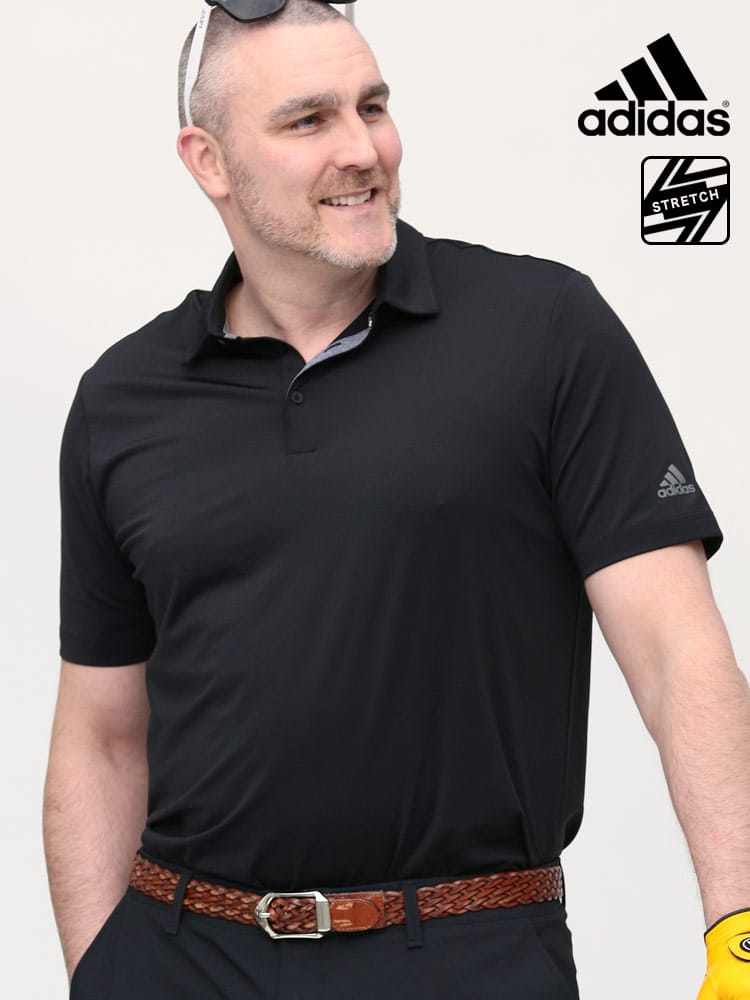 大きいサイズ メンズ adidas (アディダス) UPF50 半袖 無地 ポロシャツ ULTIMATE 2.0 SOLID POLO SHT