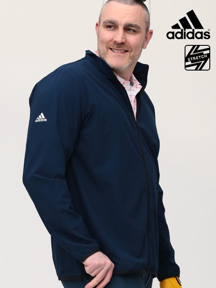 大きいサイズ メンズ adidas (アディダス) ストレッチ フルジップ 