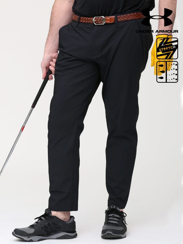 大きいサイズ メンズ UNDER ARMOUR (アンダーアーマー) USA規格 heatgear ストレッチ 無地 ジップフライ ロングパンツ ISO CHILL TAPER PANTS32