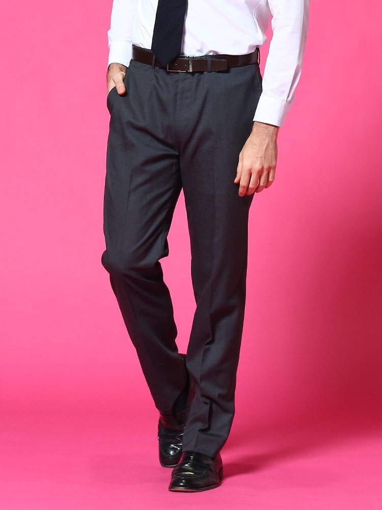 Calvin Klein (カルバンクライン) ストレッチ 無地 ノータック スラックス SLIM GRAY CKJRREPJSYS250