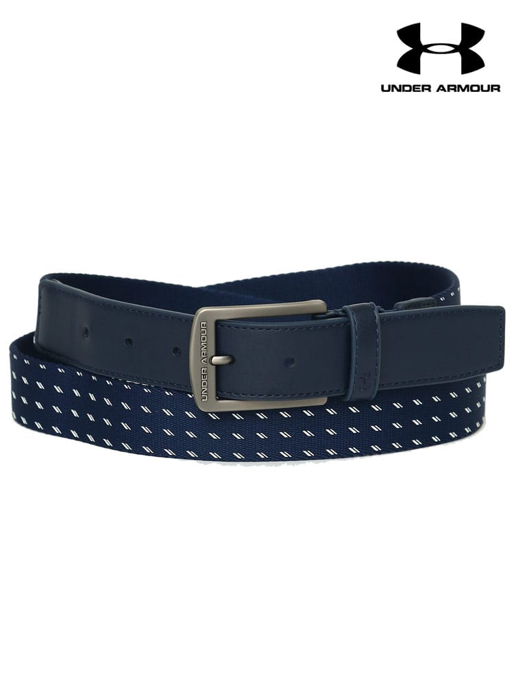 大きいサイズ メンズ UNDER ARMOUR (アンダーアーマー) USA規格 切り替え ピンバックル ベルト NOVELTY GOLF BELT