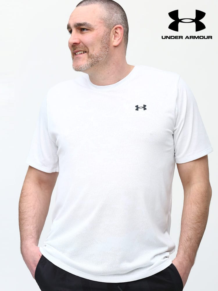 大きいサイズ メンズ UNDER ARMOUR (アンダーアーマー) USA規格 LOOSE クルーネック 迷彩 半袖 Tシャツ TRANING VENT CAMO SS
