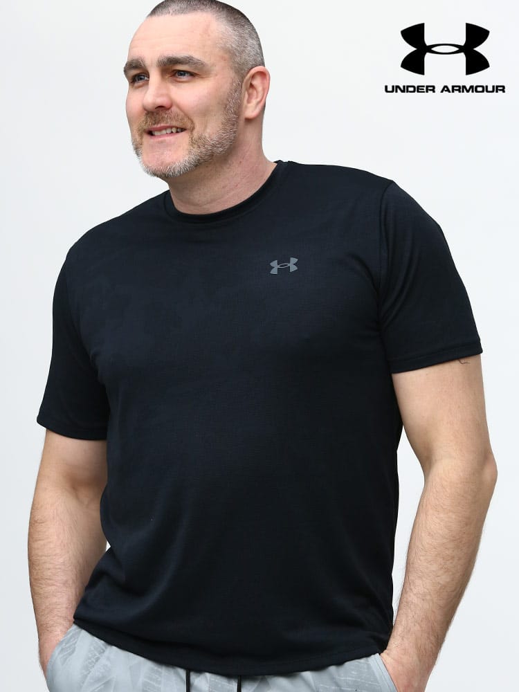 大きいサイズ メンズ UNDER ARMOUR (アンダーアーマー) USA規格 LOOSE クルーネック 迷彩 半袖 Tシャツ TRANING VENT CAMO SS