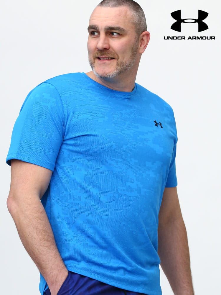 大きいサイズ メンズ UNDER ARMOUR (アンダーアーマー) USA規格 LOOSE クルーネック 迷彩 半袖 Tシャツ TRANING VENT CAMO SS