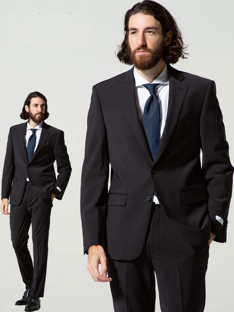 Calvin Klein (カルバンクライン) ストレッチ 無地 シングル 2ツ釦 ジャケット SLIM FIT CKMLBI17NW0002