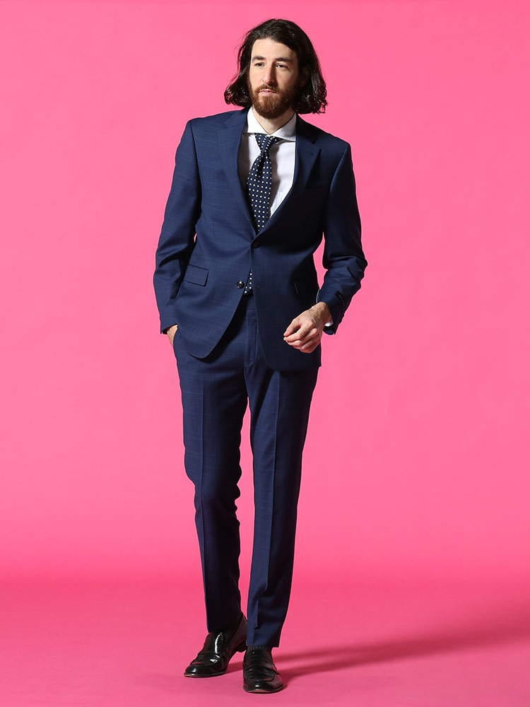 TOMMY HILFIGER (トミーヒルフィガー) ストレッチ グレンチェック シングル 2ツ釦 ノータック スーツ TMADAMSAS80003C ブランド