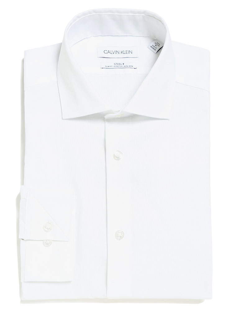 Calvin Klein (カルバンクライン) ストレッチ 形態安定 ホリゾンタルカラー 長袖 ドレスシャツ SLIM CK33K3767 ブランド