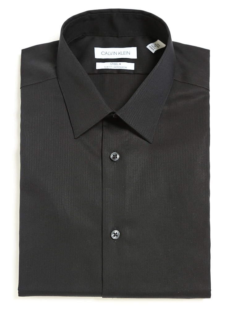 Calvin Klein (カルバンクライン) レギュラーカラー 長袖 ドレスシャツ SLIM CK33K2479