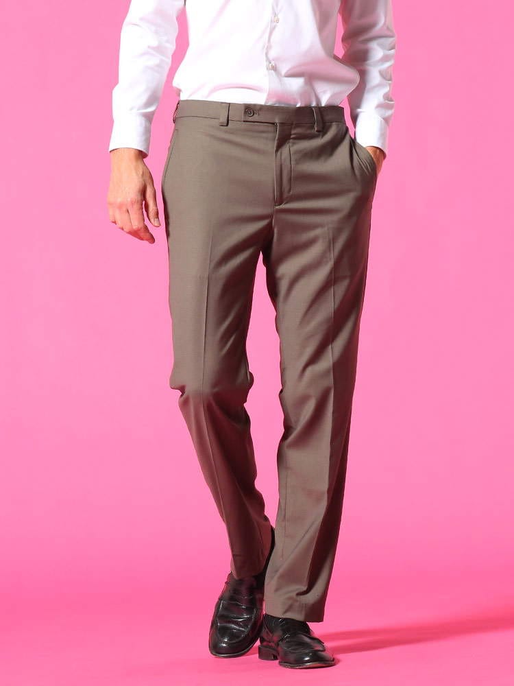 Calvin Klein (カルバンクライン) ウォッシャブル ストレッチ ノータック 無地 スラックス CKJINNYJ70021 ブランド