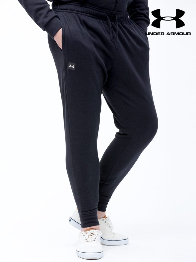 大きいサイズ メンズ UNDER ARMOUR (アンダーアーマー) USA規格 LOOSE 裏起毛 ワンポイント ジョガーパンツ RAVAL FLEECE JOGGER
