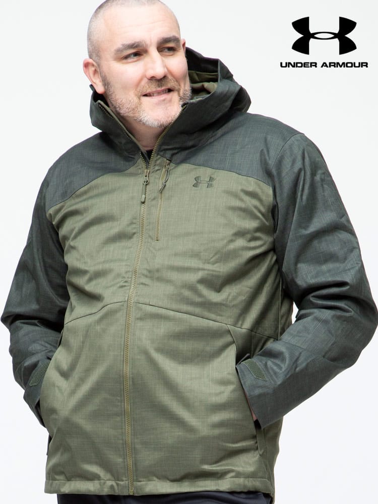 大きいサイズ メンズ UNDER ARMOUR (アンダーアーマー) USA規格 coldgear LOOSE STORM1 3WAY 裏ボアライナー フード フルジップ ジャケット PORTER 3IN1 JKT