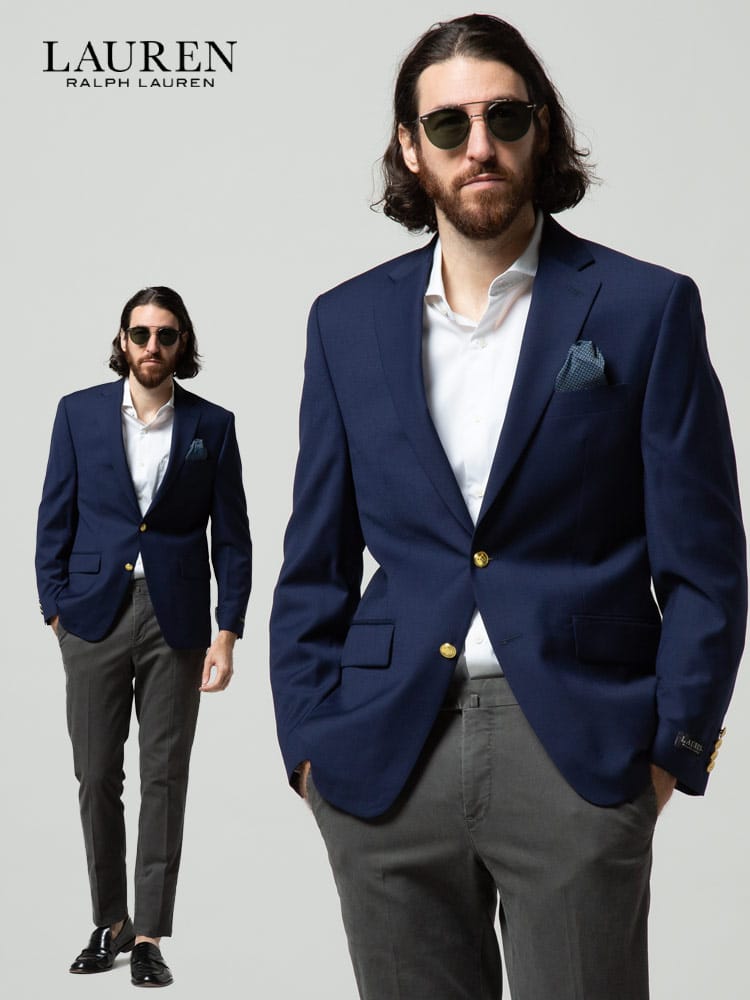 LAUREN RALPH LAUREN (ローレン ラルフ ローレン) ストレッチ シングル 2ツ釦 ブレザー COOLMAX RLLANG2TU0000 ブランド
