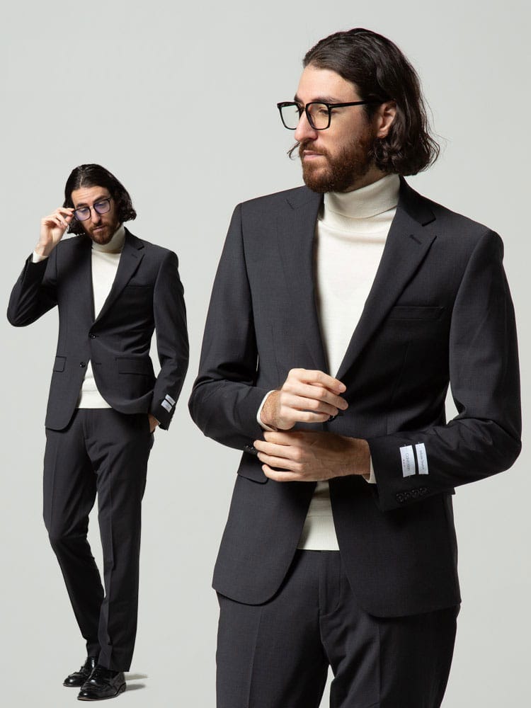 Calvin Klein (カルバンクライン) ウール混 ストレッチ シングル 2ツ釦 ジャケット CKMLBI7NW0001 ブランド