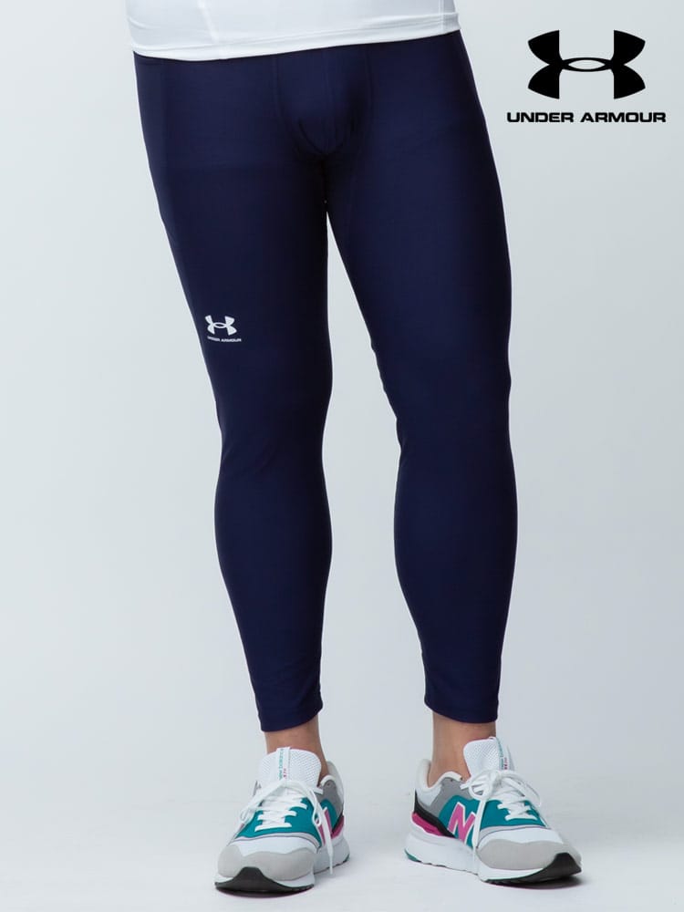 大きいサイズ メンズ UNDER ARMOUR (アンダーアーマー) USA規格 heatgear COMPRESSION ウエストロゴ 前閉じ レギンス ARMOUR LEGGING
