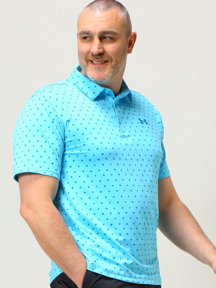 大きいサイズ メンズ UNDER ARMOUR (アンダーアーマー) USA規格 LOOSE UPF40 プリント 半袖 ゴルフ ポロシャツ PLAYOFF POLO 2.0