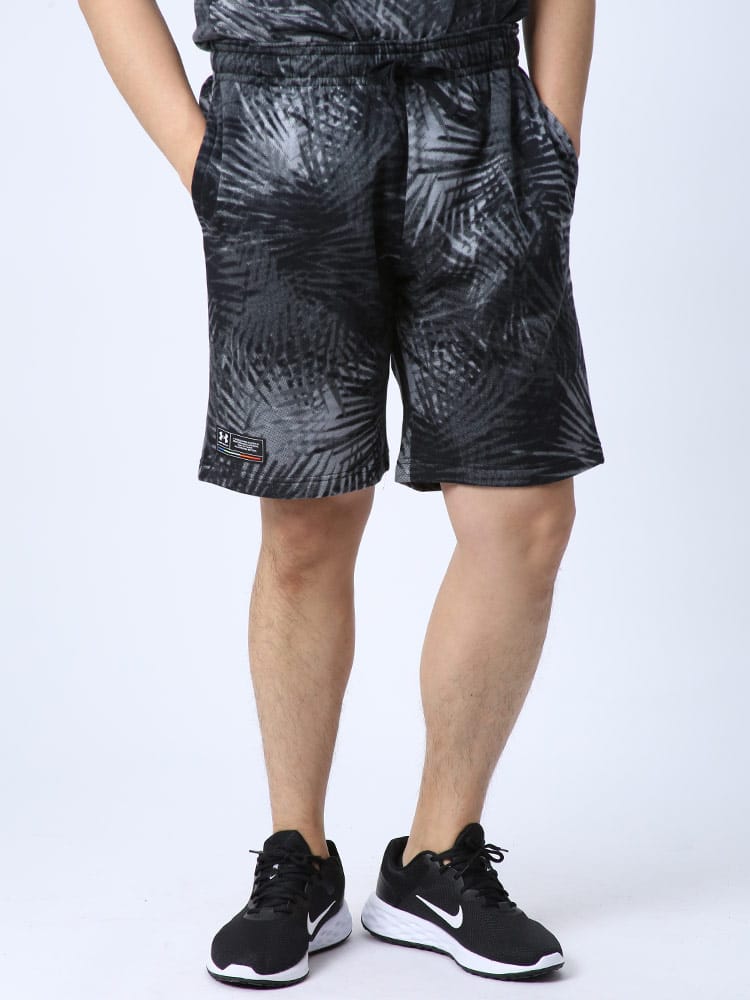 大きいサイズ メンズ UNDER ARMOUR (アンダーアーマー) USA規格 LOOSE 裏起毛 ショートパンツ RIVAL FLC SPORT PALM SHORTS