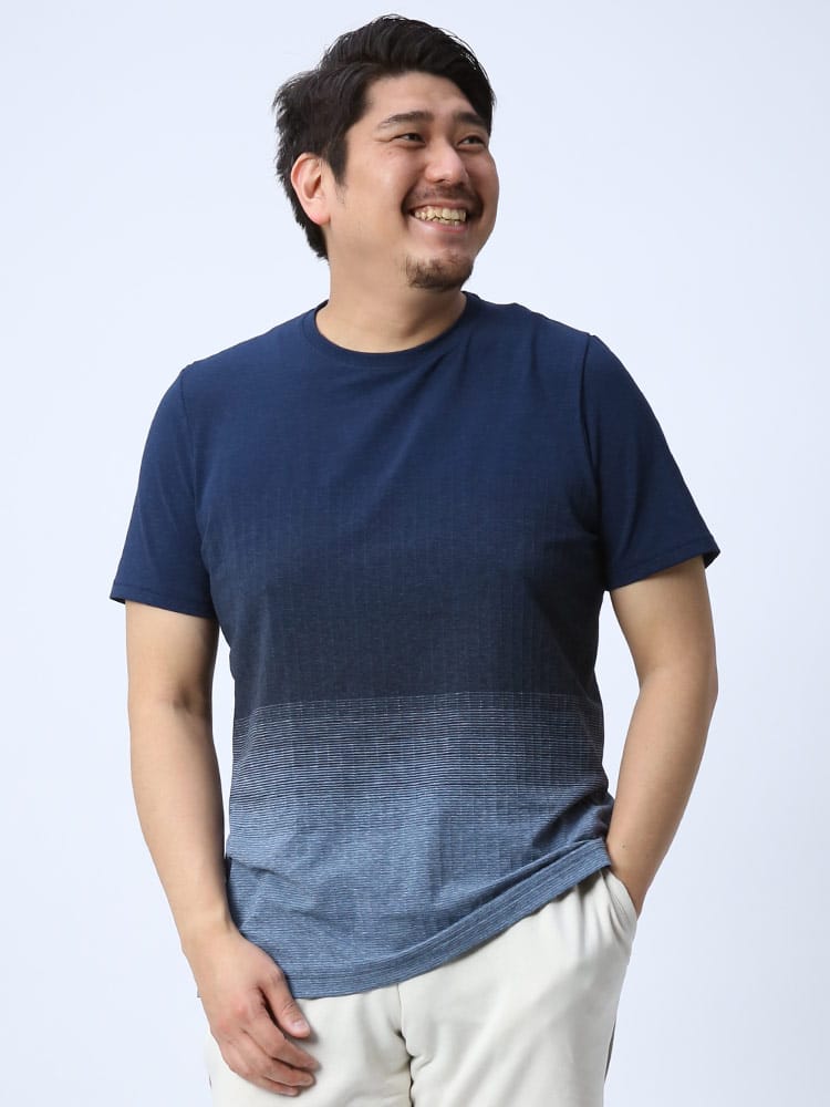 大きいサイズ メンズ UNDER ARMOUR (アンダーアーマー) USA規格 FITTED グラデーション クルーネック 半袖 Tシャツ SEAMLESS LUX SS