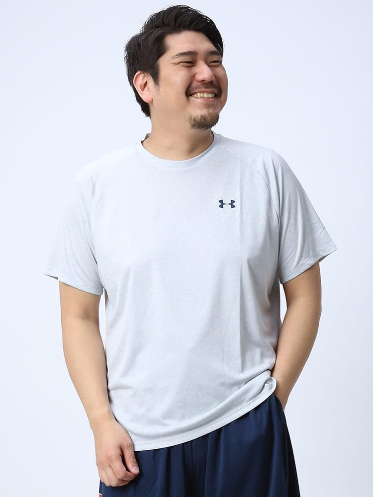 大きいサイズ メンズ UNDER ARMOUR (アンダーアーマー) USA規格 LOOSE プリント クルーネック 半袖 Tシャツ TECH 2.0 NOVA SS TEE
