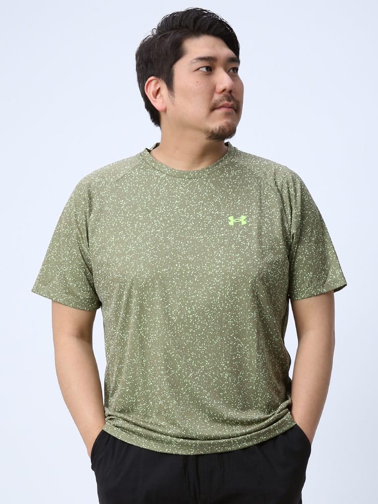 大きいサイズ メンズ UNDER ARMOUR (アンダーアーマー) USA規格 LOOSE プリント クルーネック 半袖 Tシャツ TECH 2.0 NOVA SS TEE