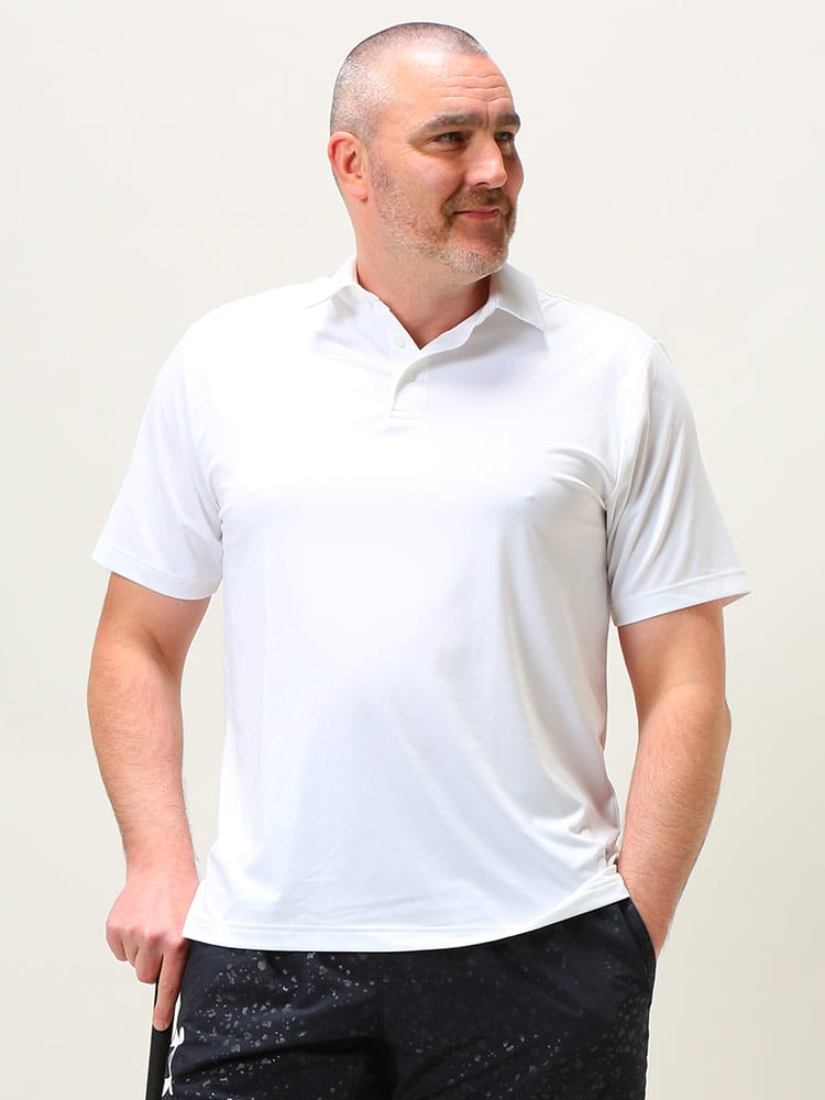 大きいサイズ メンズ UNDER ARMOUR (アンダーアーマー) USA規格 LOOSE UPF 無地 半袖 ゴルフ ポロシャツ T2 GREEN POLO