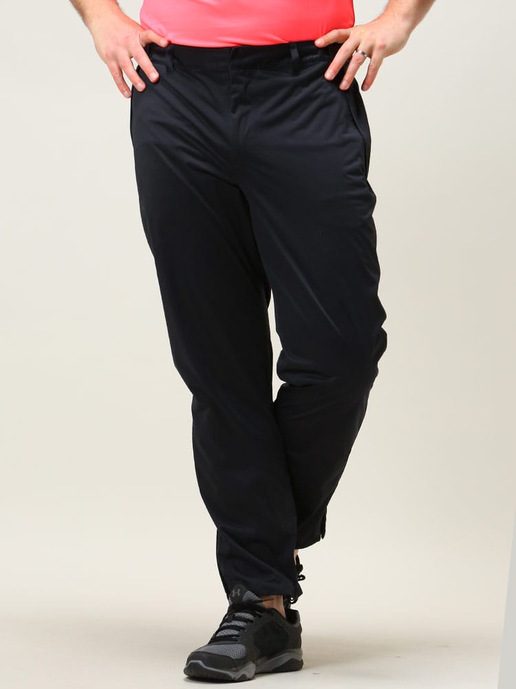 大きいサイズ メンズ UNDER ARMOUR (アンダーアーマー) USA規格 STORM LOOSE 無地 ノータック ゴルフ パンツ RAIN PANTS