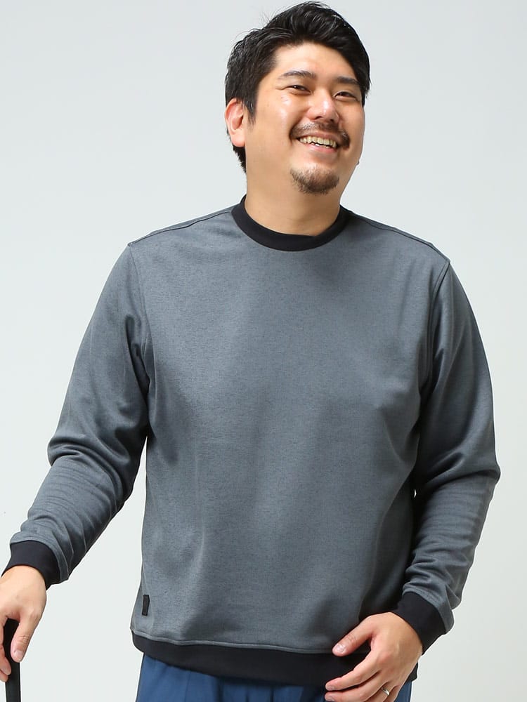 大きいサイズ メンズ adidas (アディダス) ワンポイント クルーネック 長袖 トレーナー GO TO PULLOVER