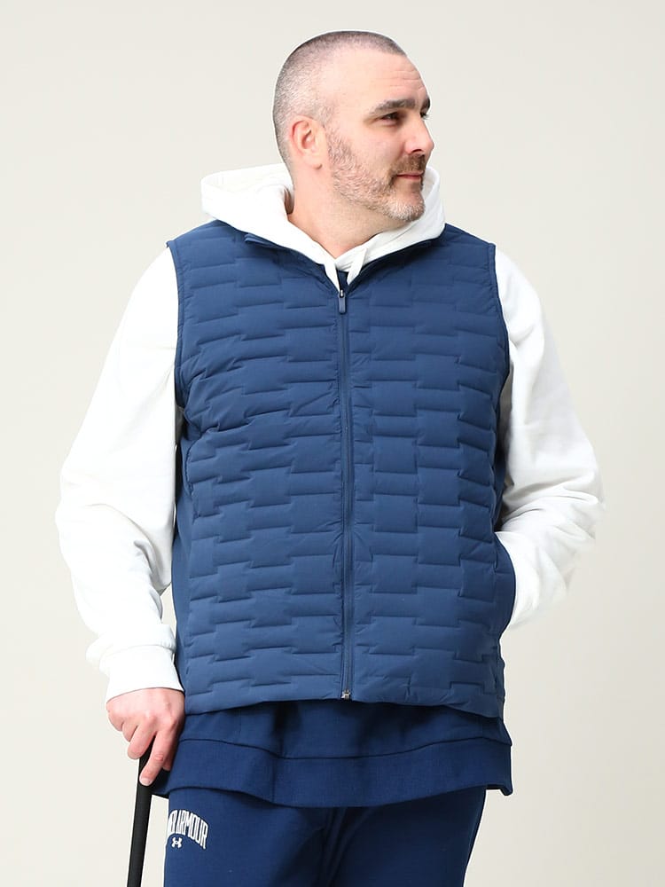 大きいサイズ メンズ adidas (アディダス) ゴルフ フルジップ ダウン 