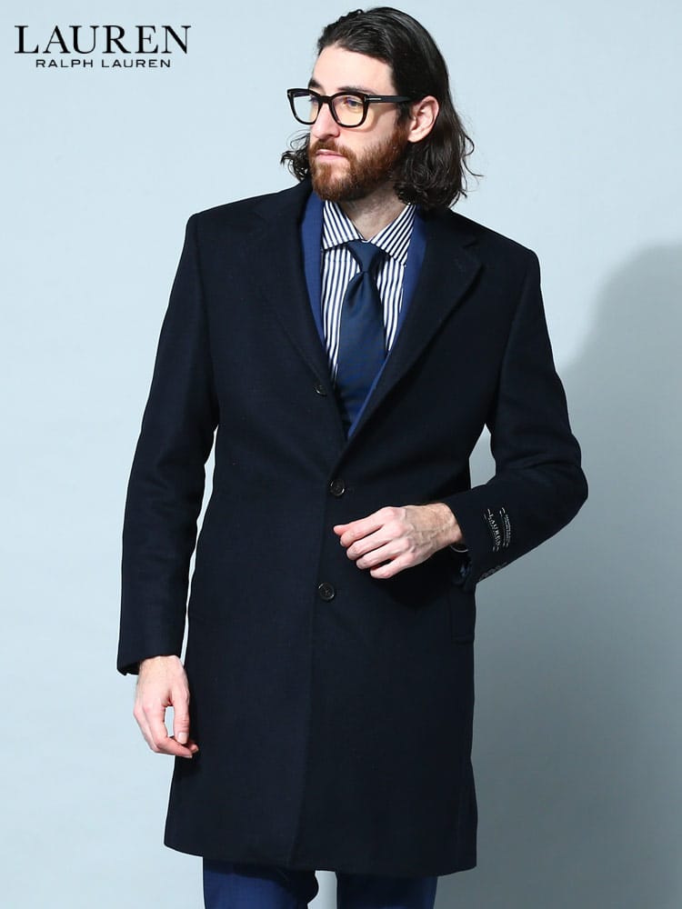 LAUREN RALPH LAUREN (ローレン ラルフローレン) カシミヤ混 シングル チェスターコート RLLUTHER2F