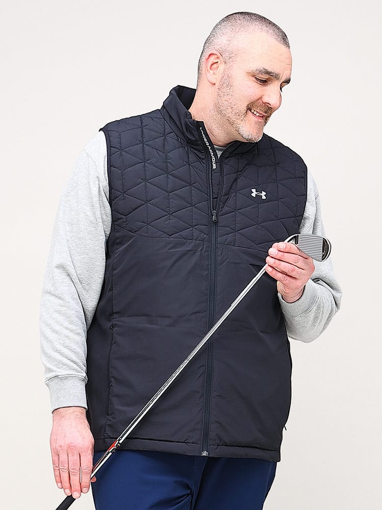 大きいサイズ メンズ UNDER ARMOUR (アンダーアーマー) USA規格 coldgear LOOSE STORM 中綿 ゴルフ ベスト REACTOR VLAP GOLF VEST