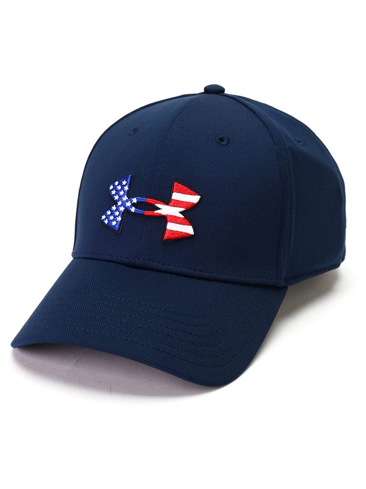 大きいサイズ メンズ UNDER ARMOUR (アンダーアーマー) USA規格 ロゴ刺繍 キャップ FREEDOM BLITZING HAT