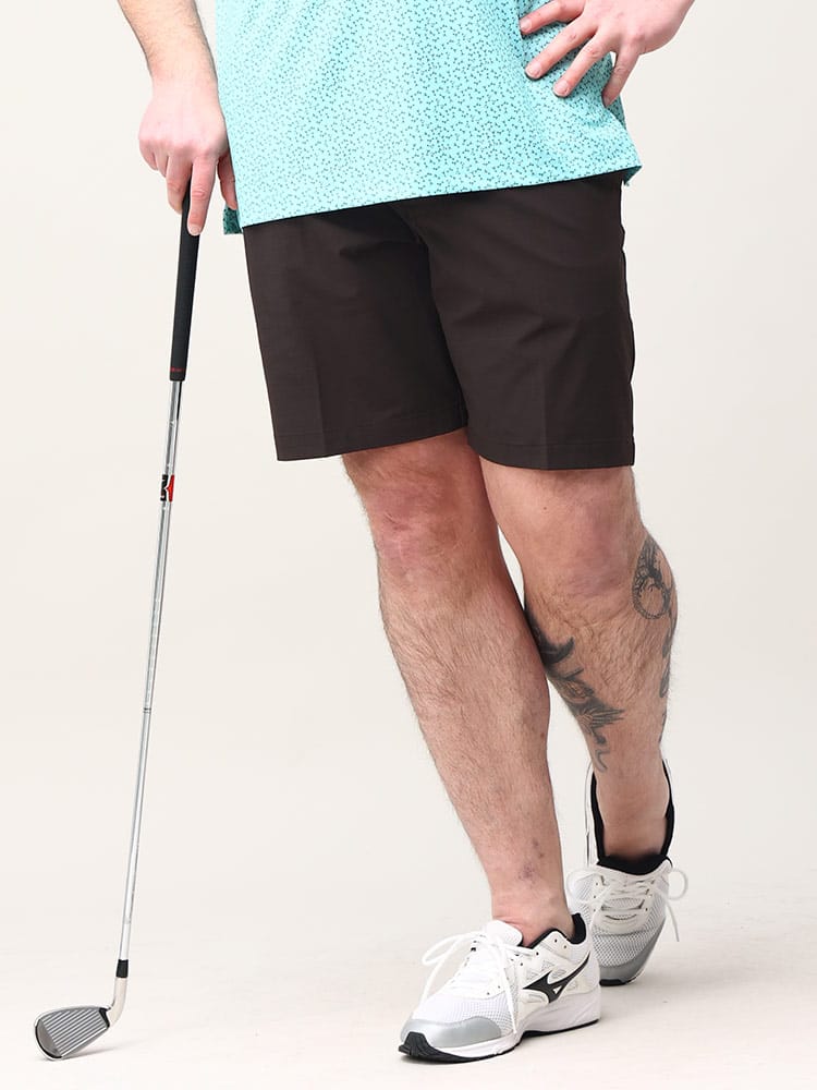 在庫処分 返品交換不可 大きいサイズ メンズ Callaway (キャロウェイ) ストレッチ 軽量 吸水速乾 ジップフライ ショートパンツ